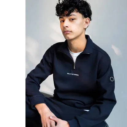 Rellix rechtvallende sweater met backprint - marineblauw, foto 4