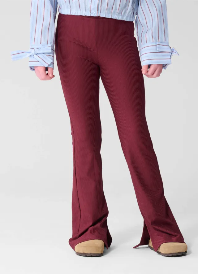 Shoeby flared broek donkerrood, foto 3