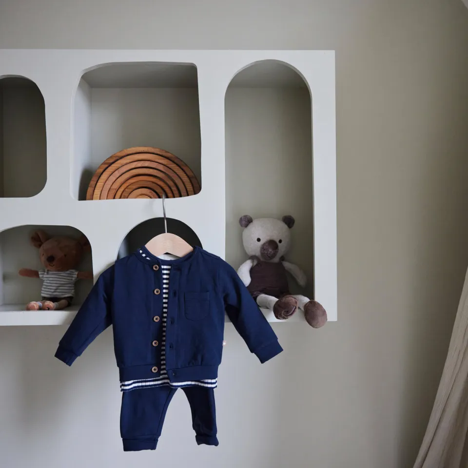 Dirkje vest + longsleeve + broek blauw/wit, foto 4