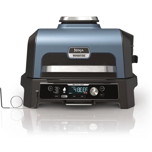 Ninja Woodfire Pro Connect XL elektrische BBQ Grill & Smoker Zwart