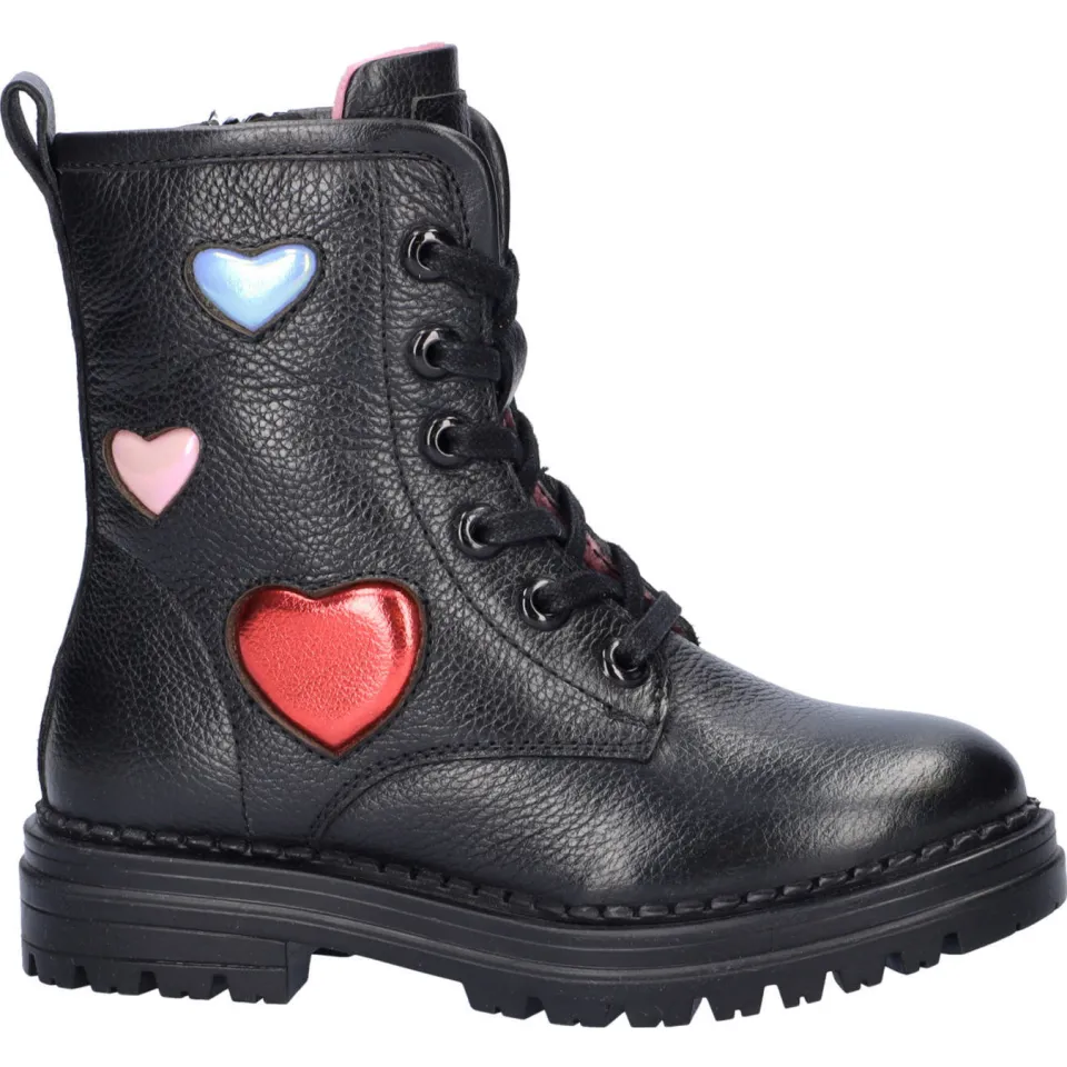 Nelson Kids leren veterboots zwart, foto 6