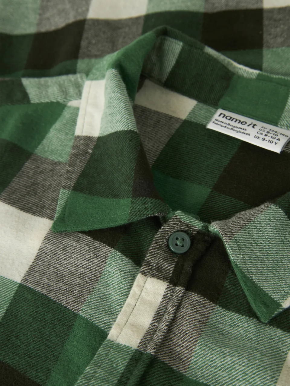 NAME IT KIDS regular fit geruite overshirt - groen, foto 6