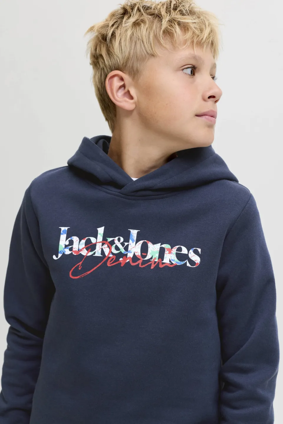 Jack & Jones JUNIOR hoodie met print - donkerblauw, foto 4