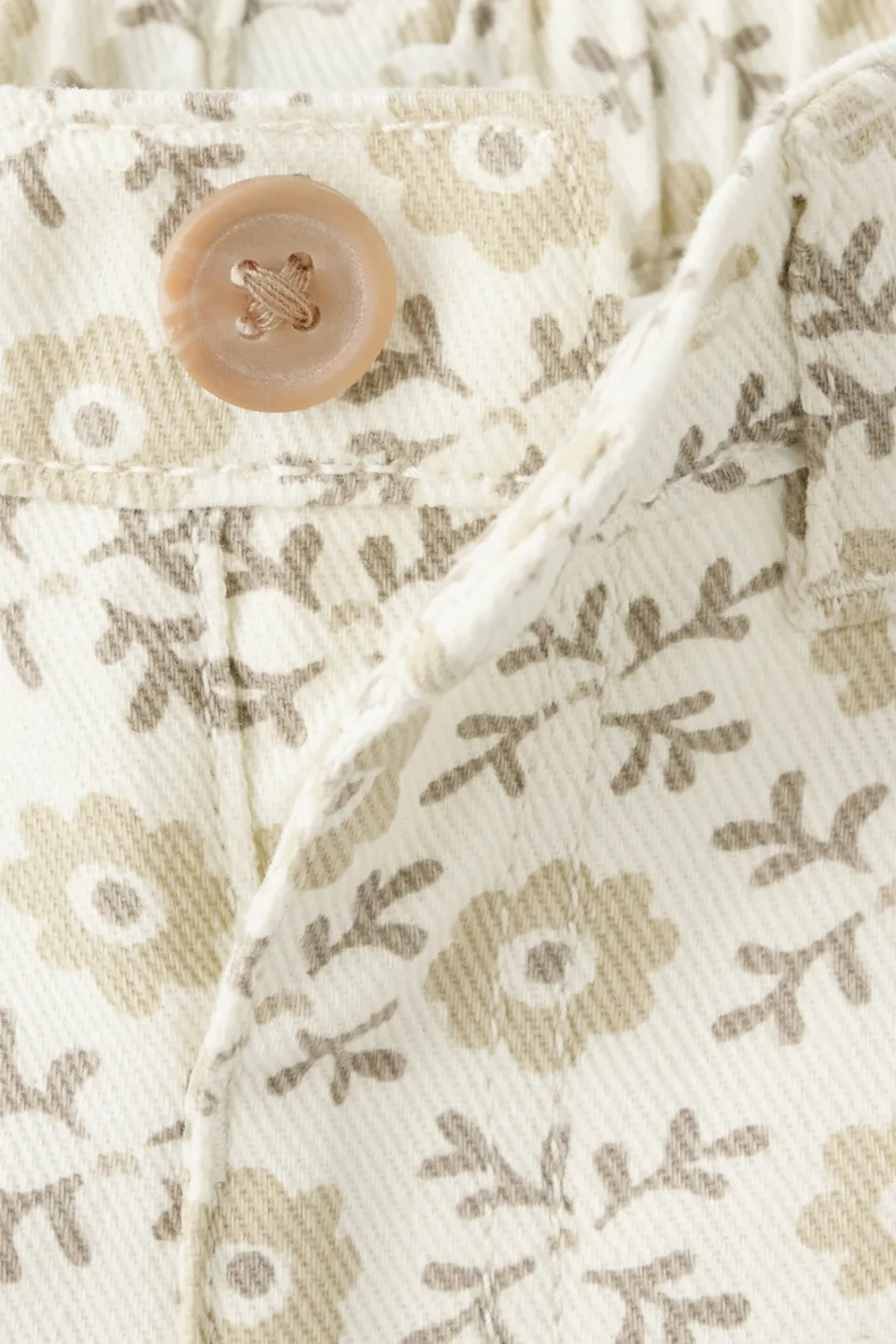 Mango Kids wide leg gebloemde jeans - beige, foto 7