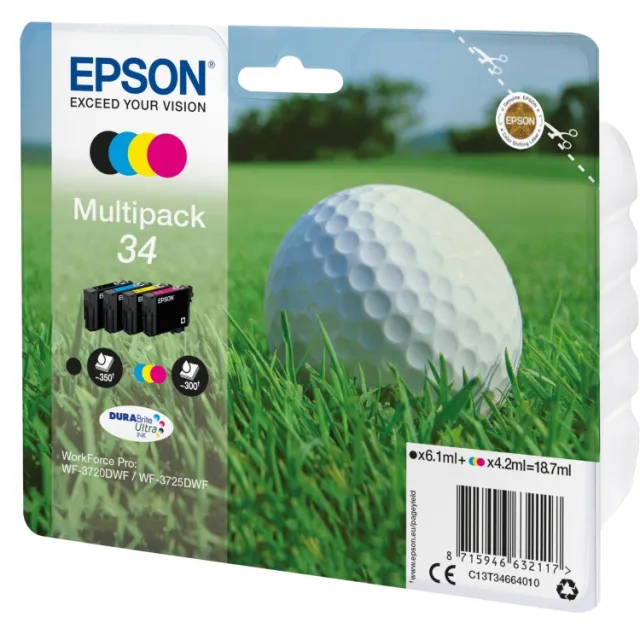 Epson 34, CMYK Multipack (Golfbal)