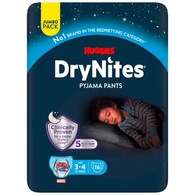 Huggies DryNites luierbroekjes jongens 3-4 jaar, foto 2
