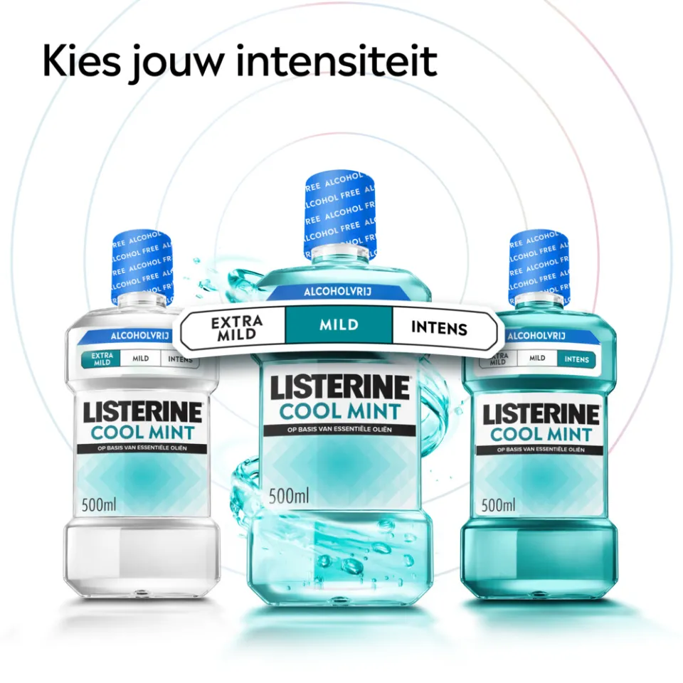 Listerine Cool Mint Extra Mild alcoholvrije mondspoeling, foto 2