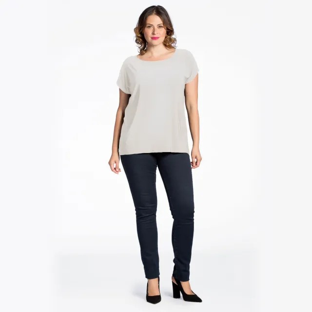 Yoek mouwloos shirt beige, foto 2