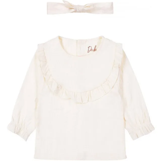 Dirkje blouse + haarband beige, foto 2