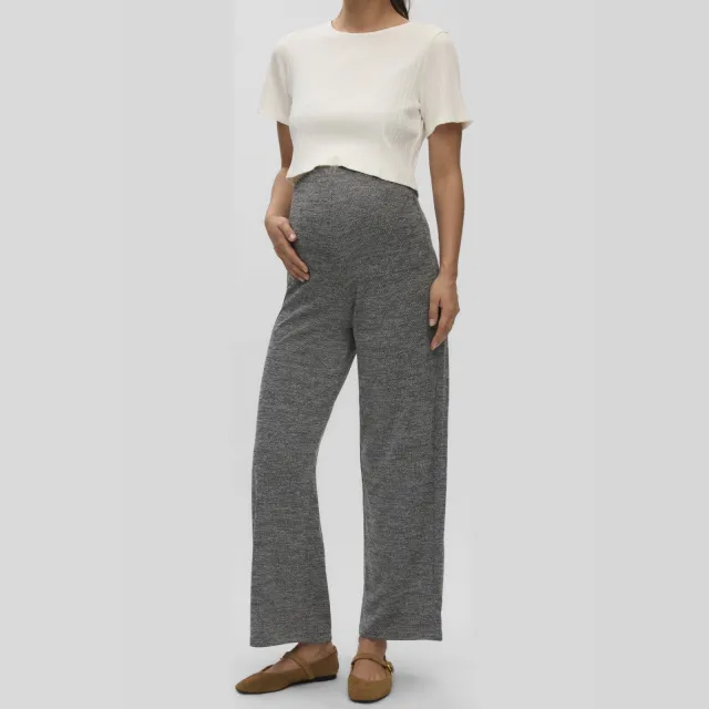 Vero Moda Maternity wide leg zwangerschapsbroek donkergrijs, foto 4