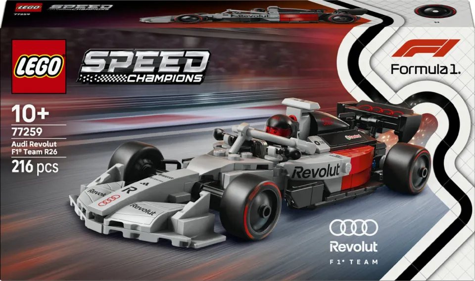 Lego Speed Champions Audi Revolut F1 Team R26 Racewagen Set 77259, foto 4