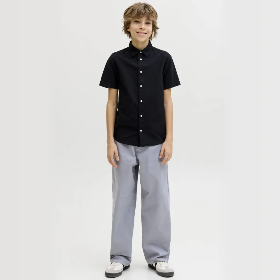 Jack & Jones Junior baggy casual broek grijsblauw