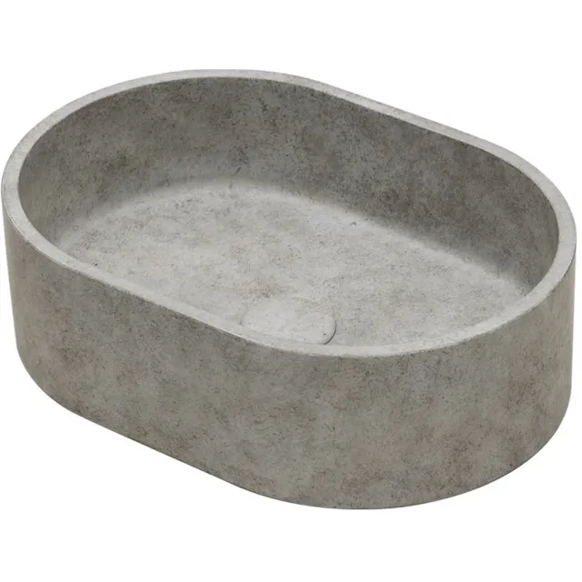 Ideavit Waskom Ideavit Idea.Rock 40x28x12 cm Ovaal Beton Licht Grijs