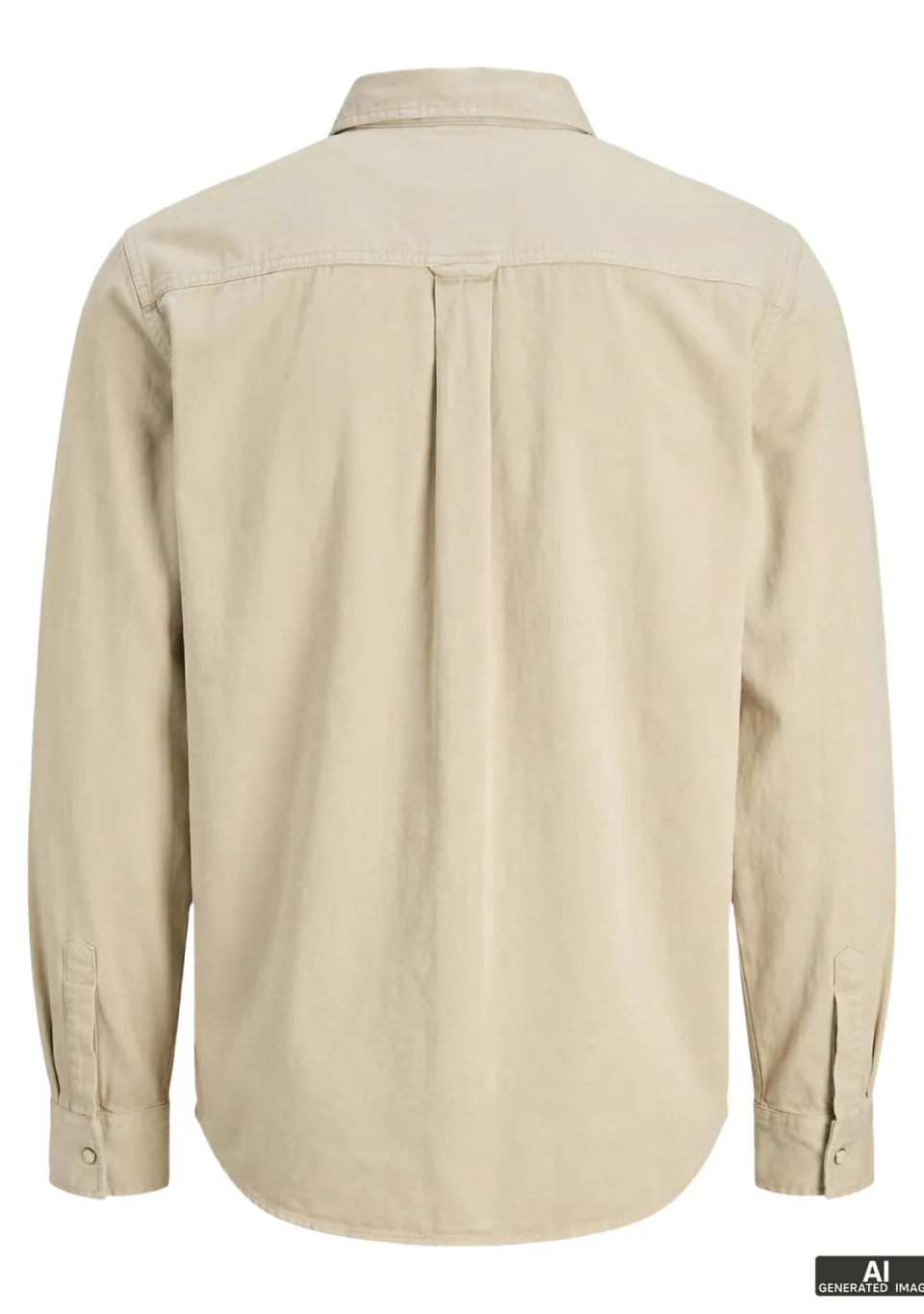 Jack & Jones ESSENTIALS regular casual overhemd beige, foto 3