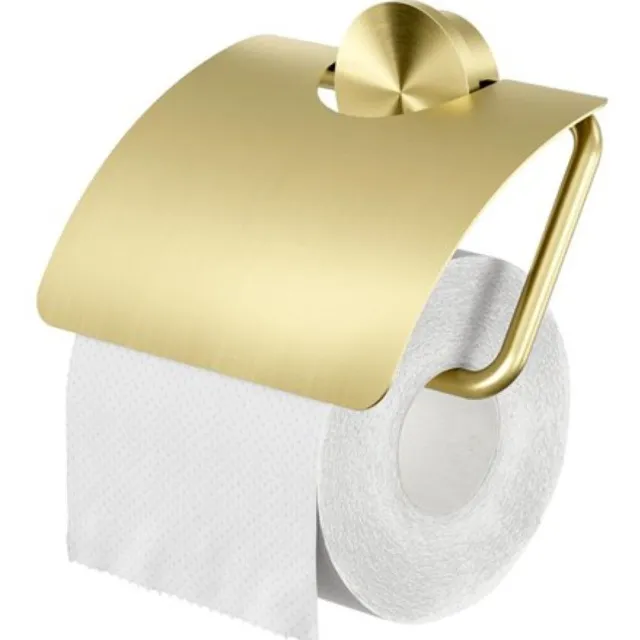 Geesa Opal toiletrolhouder met klep goud geborsteld