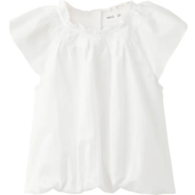 Mango Kids blousetop met borduursels wit