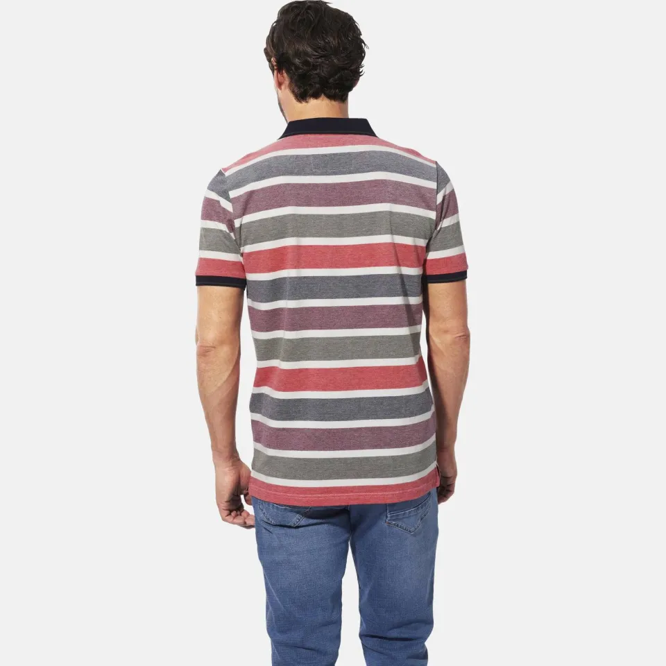 Babista regular fit gestreepte polo Plus Size - oranje, foto 4