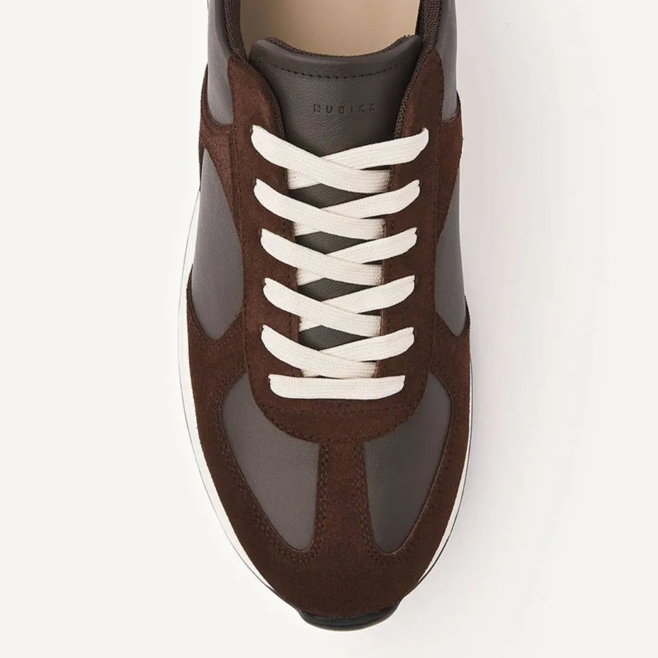 Nubikk suède sneakers - donkerbruin, foto 7