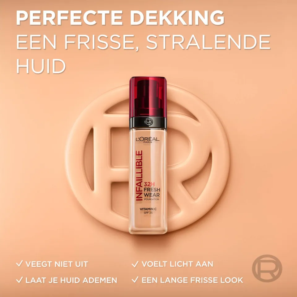 L'oréal Paris Infaillible 32H Fresh Wear foundation - SPF25 - 260 Golden Sun, foto 3