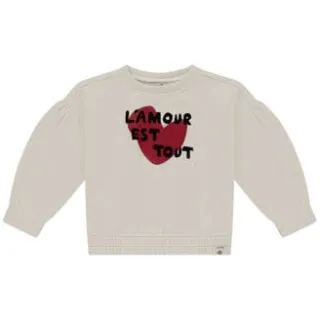 Stains&Stories sweater wit Printopdruk | Sweater van Stains&Stories
