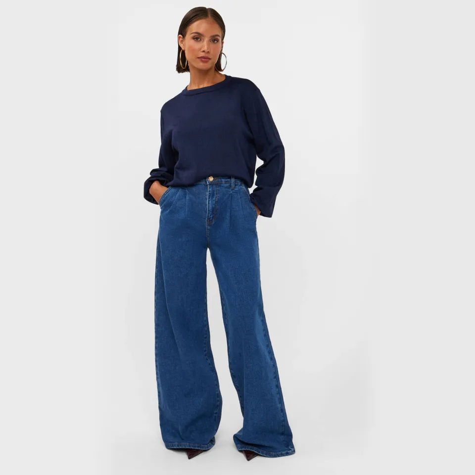 AMAYA Amsterdam pullover met glitters - donkerblauw