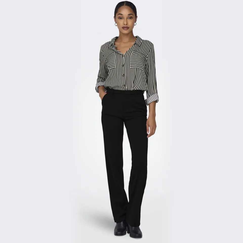 Only ONLRAFFY-YO straight fit pantalon zwart Black