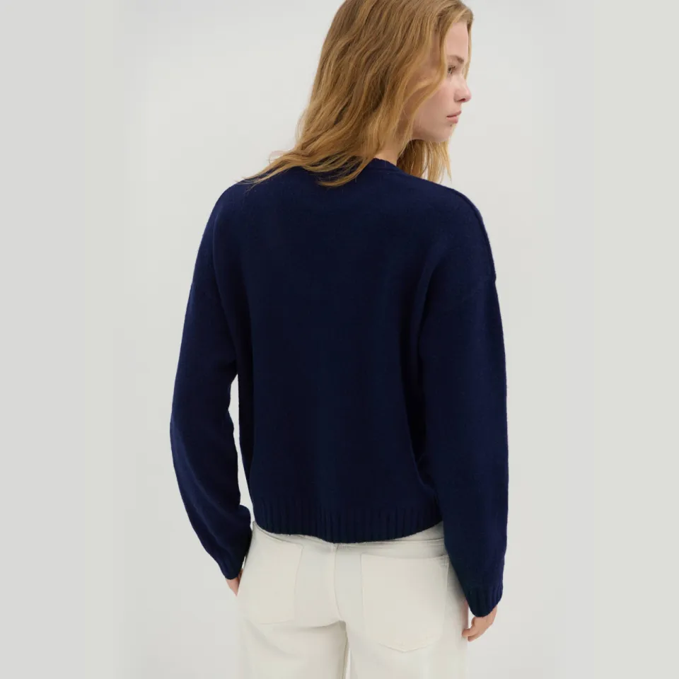 Mango TEEN gebreide trui - donkerblauw, foto 4