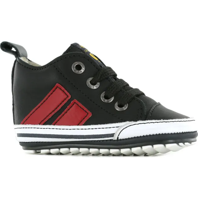 Shoesme BP21W028-D leren babyschoenen zwart/rood