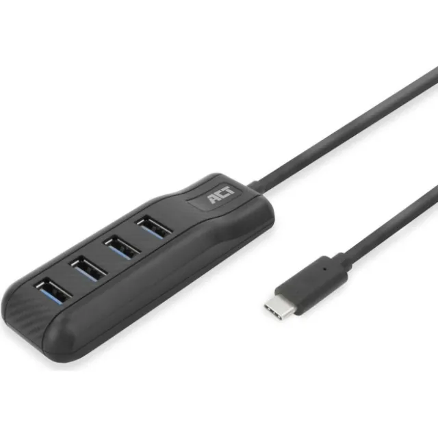ACT AC6420 USB-C hub zwart