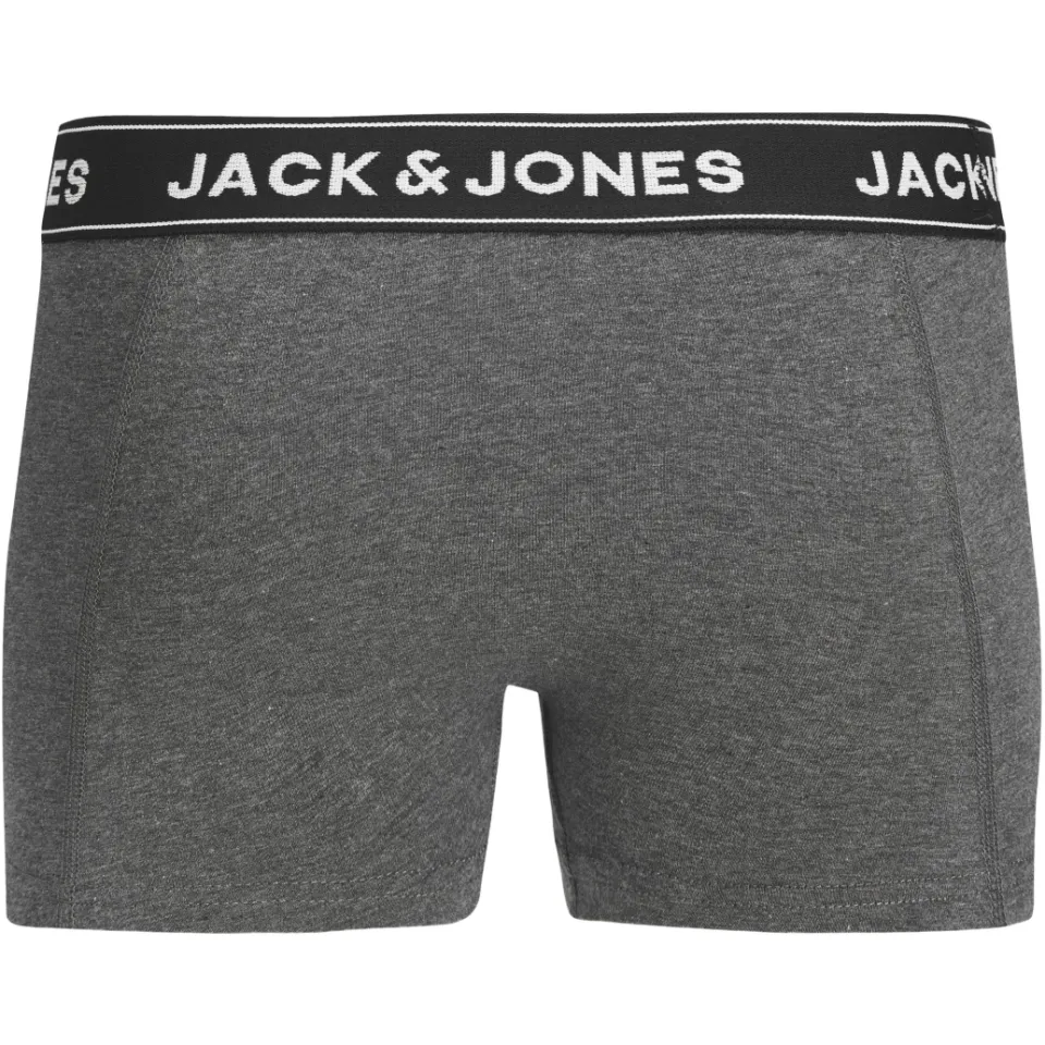Jack & Jones Junior boxershorts donkergrijs set van 3 donkergrijs/donkergroen/zwart, foto 4