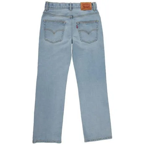 Levi's straight leg jeans light blue denim Blauw Jongens Stretchdenim Effen, foto 2