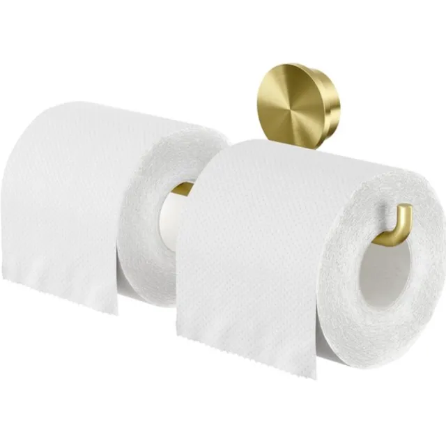 Geesa Opal toiletrolhouder dubbel goud geborsteld