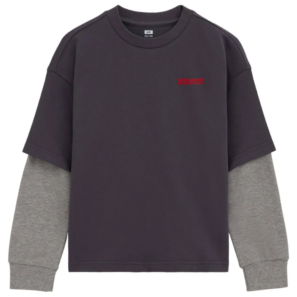 WE Fashion longsleeve met backprint grijs, foto 2