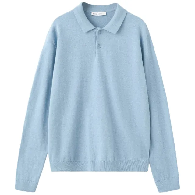 Mango Kids katoenen gebreide trui - lichtblauw