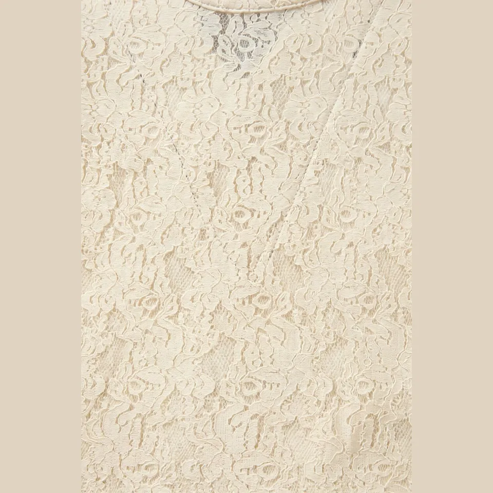 Retour Jeans kanten longsleeve licht beige, foto 4