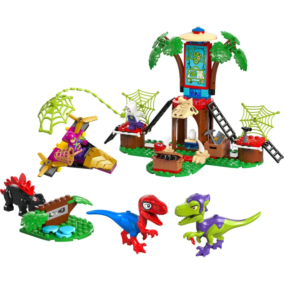 Lego Marvel Spidey en zijn geweldige vriendjes Spidey en Gobby's raptorstrijd bij de boomhut 11200