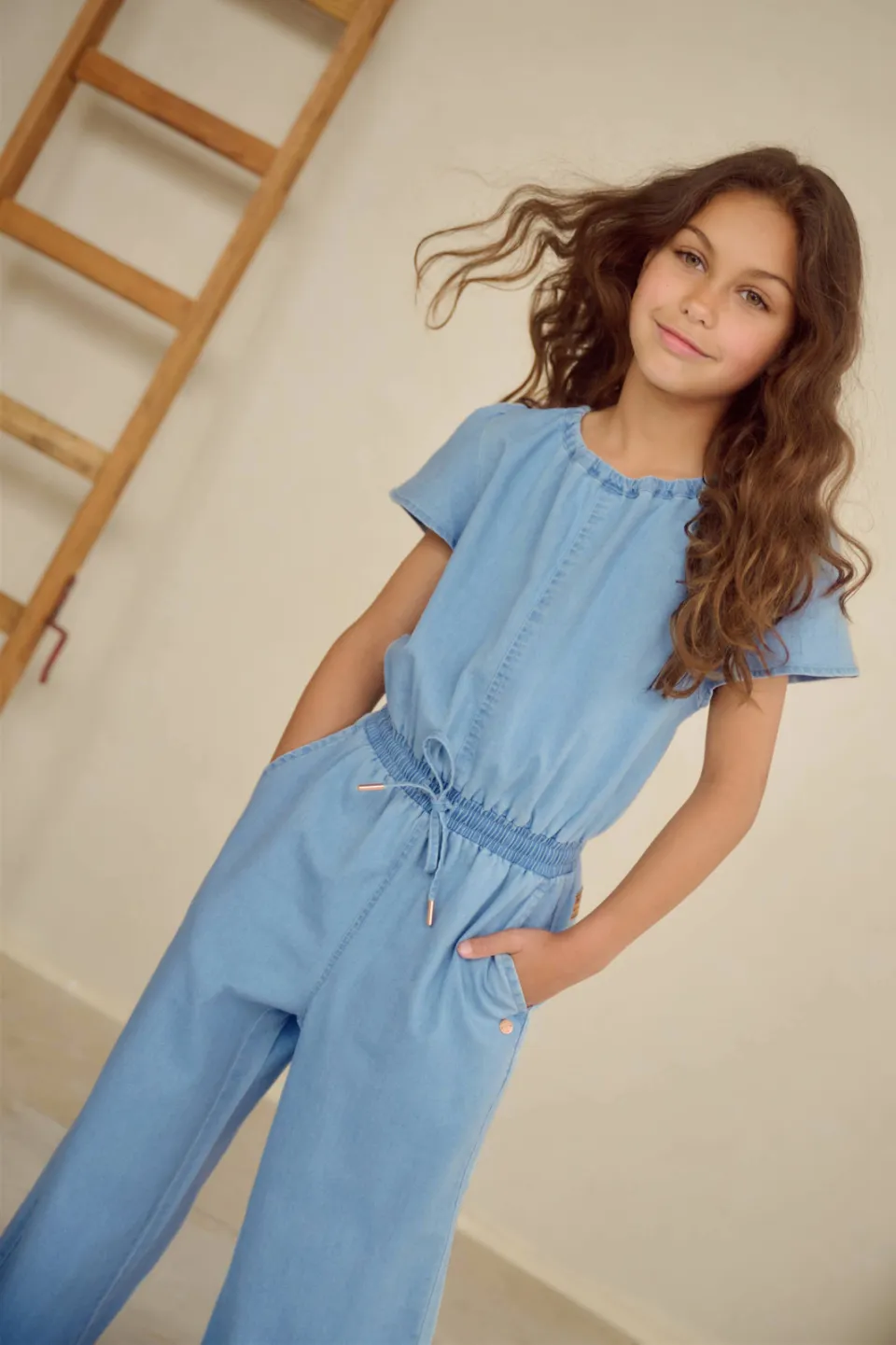 Nono Syd jumpsuit lichtblauw, foto 5