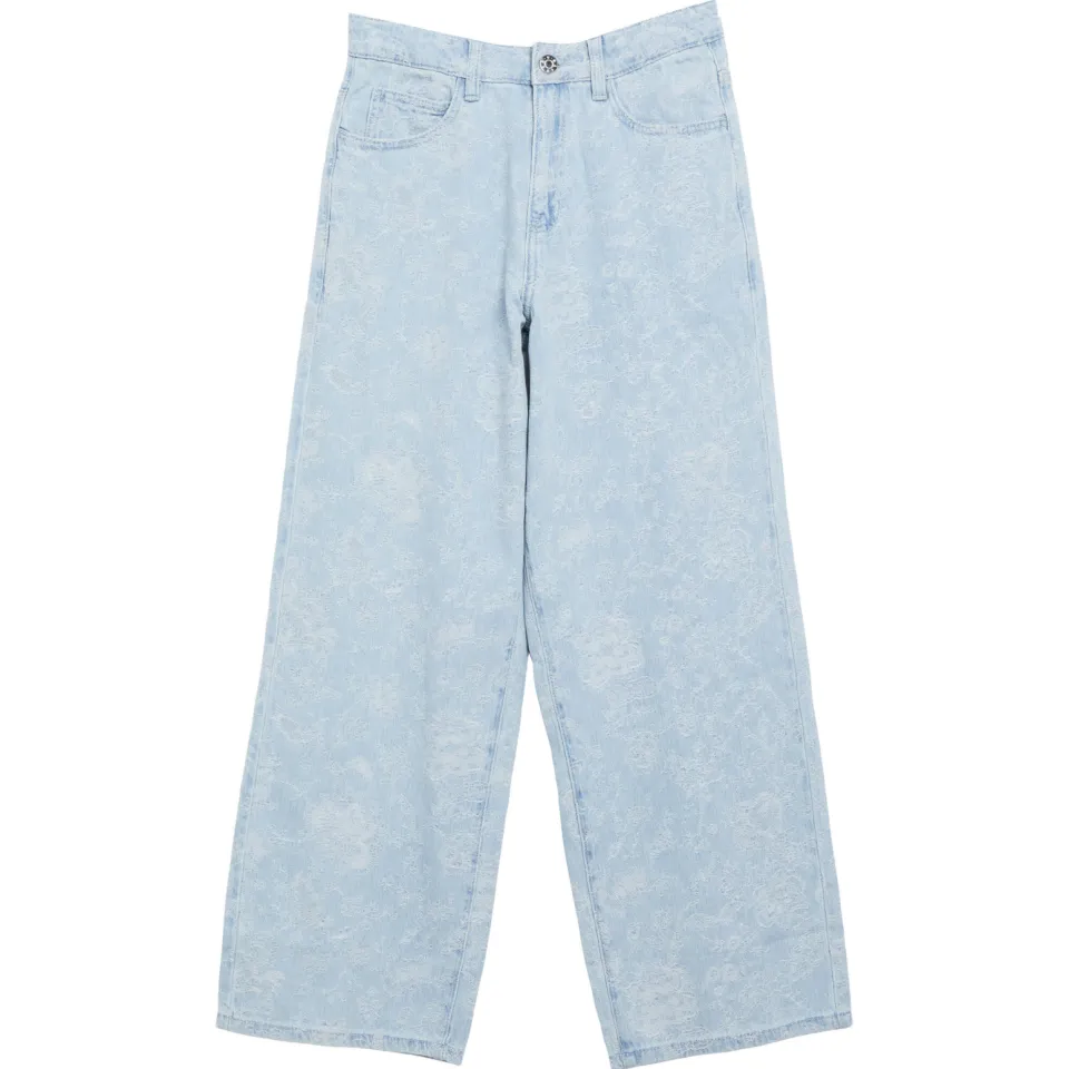 S.Oliver BIGGY regular waist wide leg jeans met print - lichtblauw, foto 2