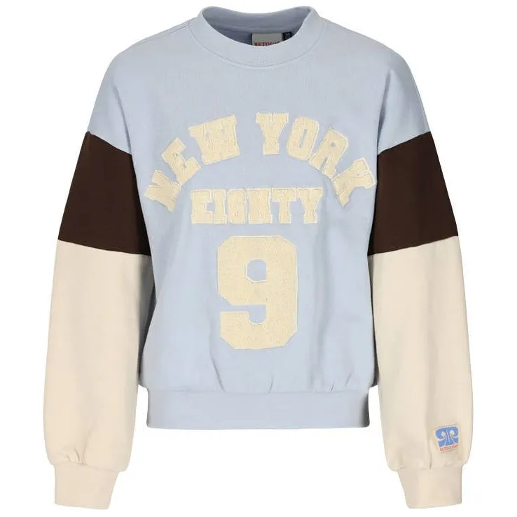 Retour Jeans oversized sweater met tekst - lichtblauw, foto 2