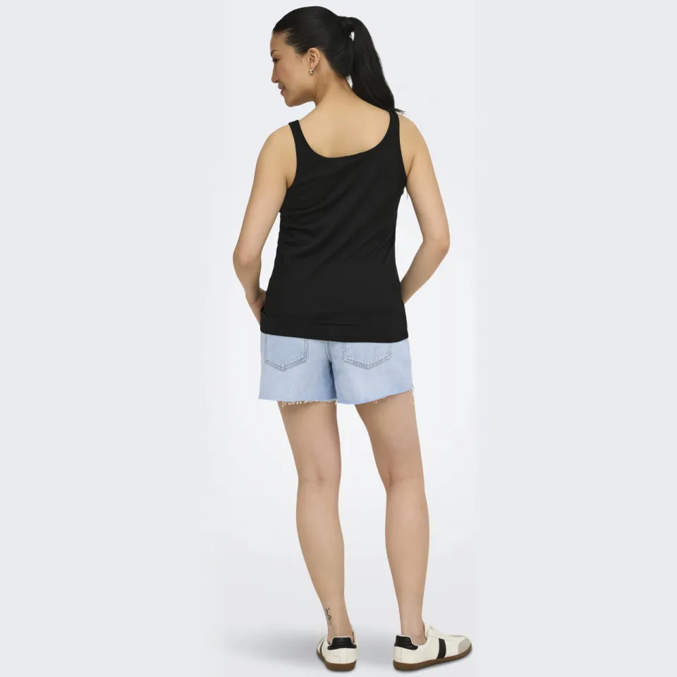 Only Maternity regular jeansshort light blue denim, foto 4