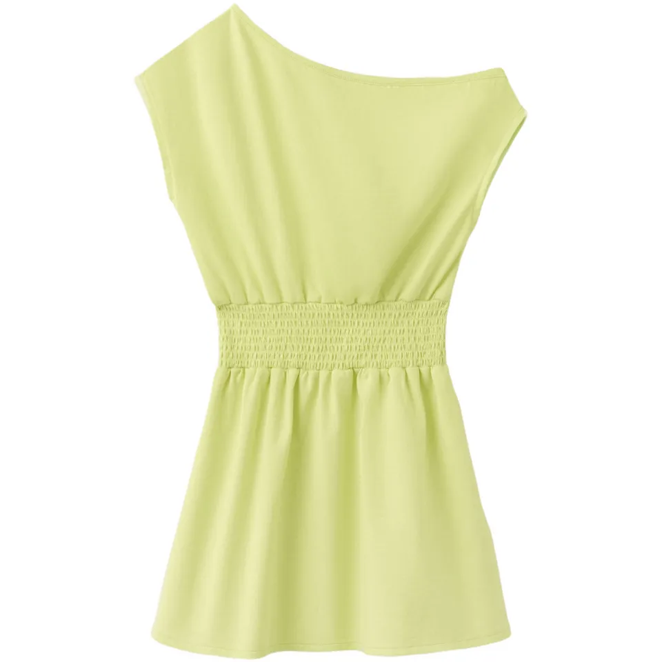 Mango Kids jurk met smockwerk limegroen, foto 3