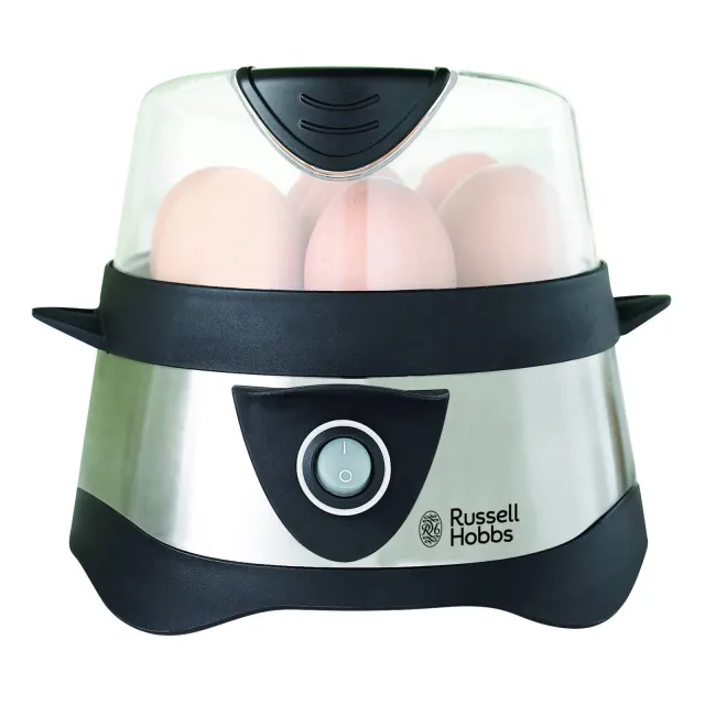 Russell Hobbs Stylo 14048-56 eierkoker grijs RVS, Zwart