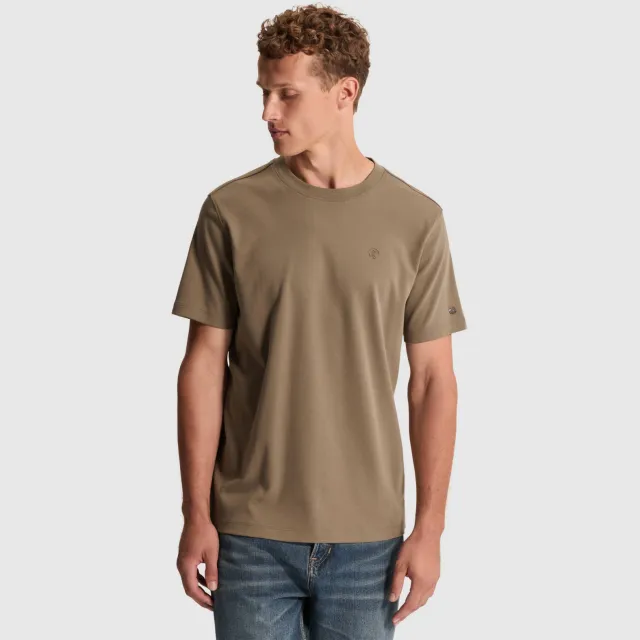 Cast Iron regular fit interlock T-shirt - walnut, foto 5