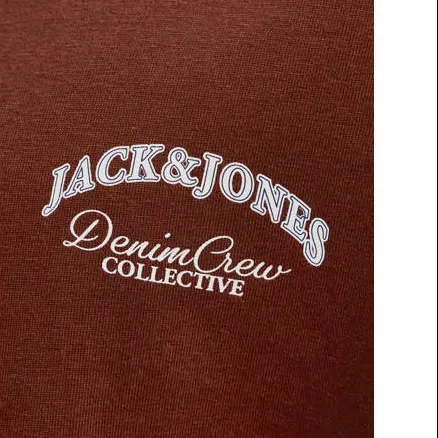 Jack & Jones rechtvallend t-shirt met backprint steenrood, foto 6
