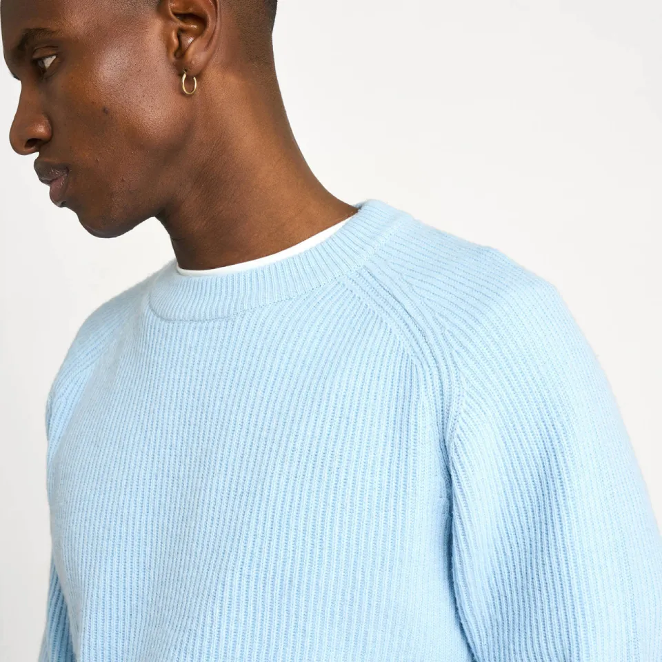 Resteröds regular fit gebreide trui - blauw, foto 4