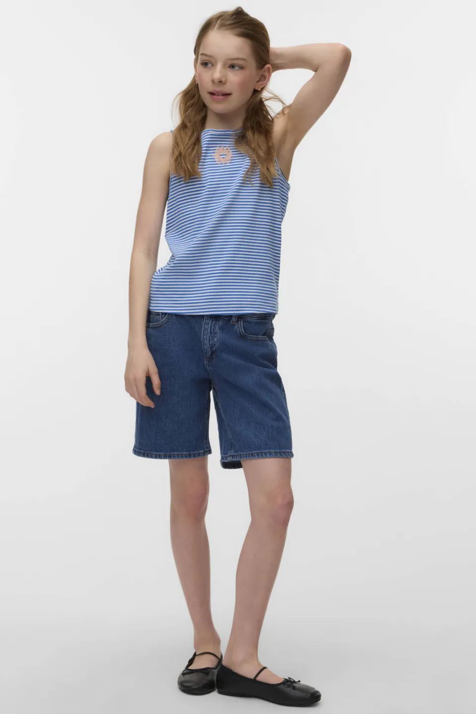 Vero Moda jeansshort medium blue denim