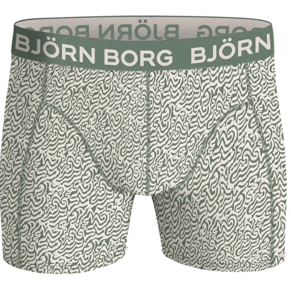 Björn Borg Cotton Stretch boxershorts groen 3-pack, foto 2