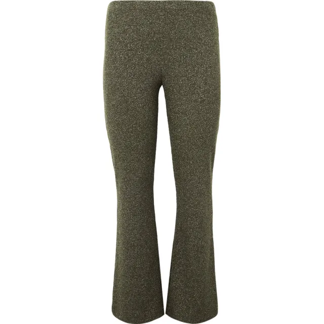 Yoek bootleg broek donkergroen Lichtgroen