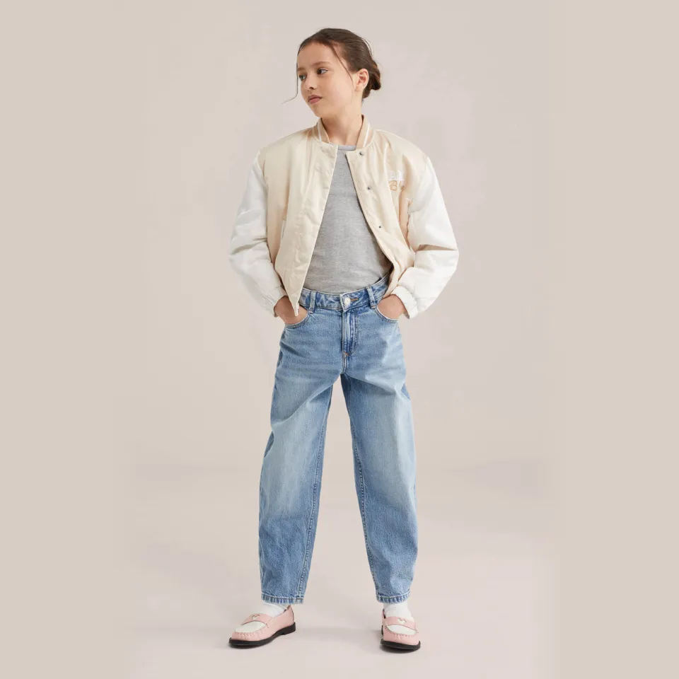 WE Fashion ribgebreide mouwloze top grijs melange