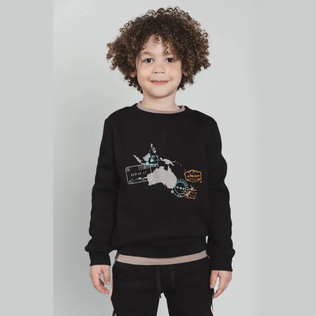 TYGO & vito sweater met print - zwart
